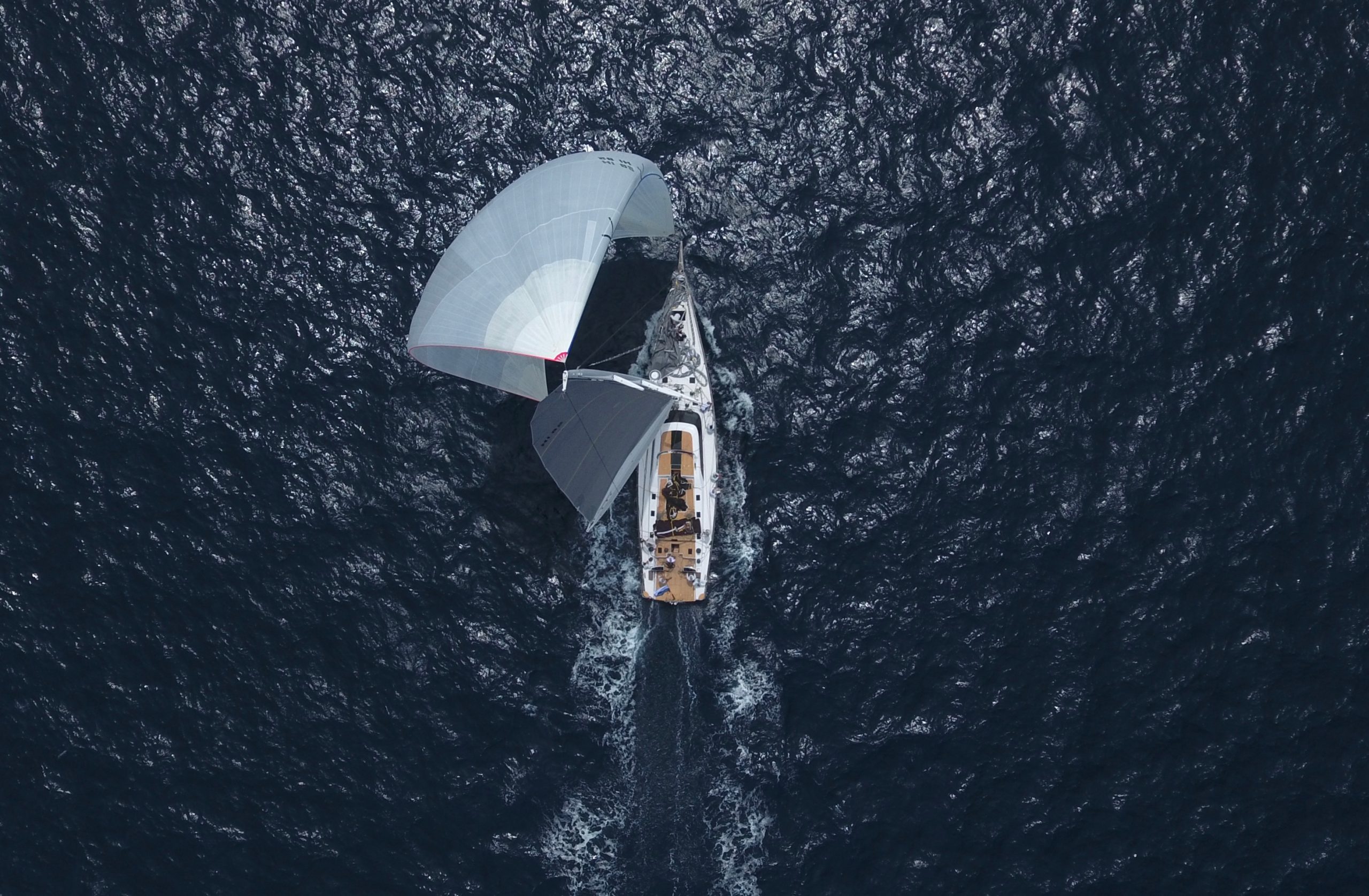 Sail,Boat,During,A,Race,In,Sardinia